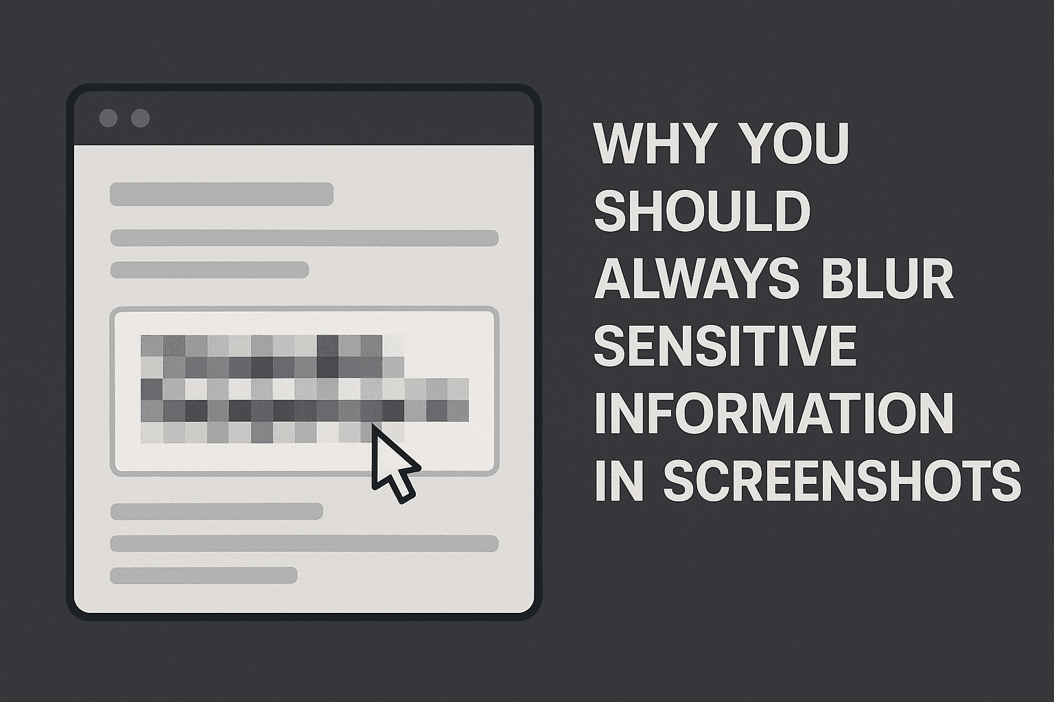 Why Blur Sensitive Information